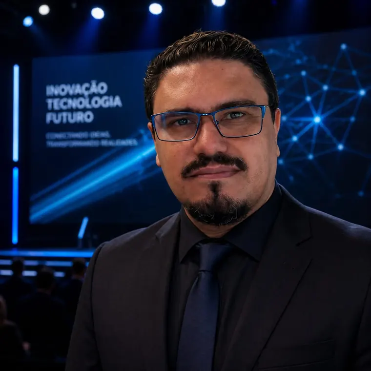 Instrutor da Corp360 em um ambiente de inovação e tecnologia